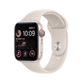 Apple Watch SE 2nd Generation (GPS + Cellular) 44mm Starlight Aluminum Case with Starlight Sport Band - S/M - MRGT3LL/A