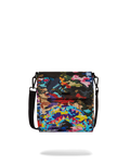 SLICED AND DICED CAMO MESSENGER SLING BAG