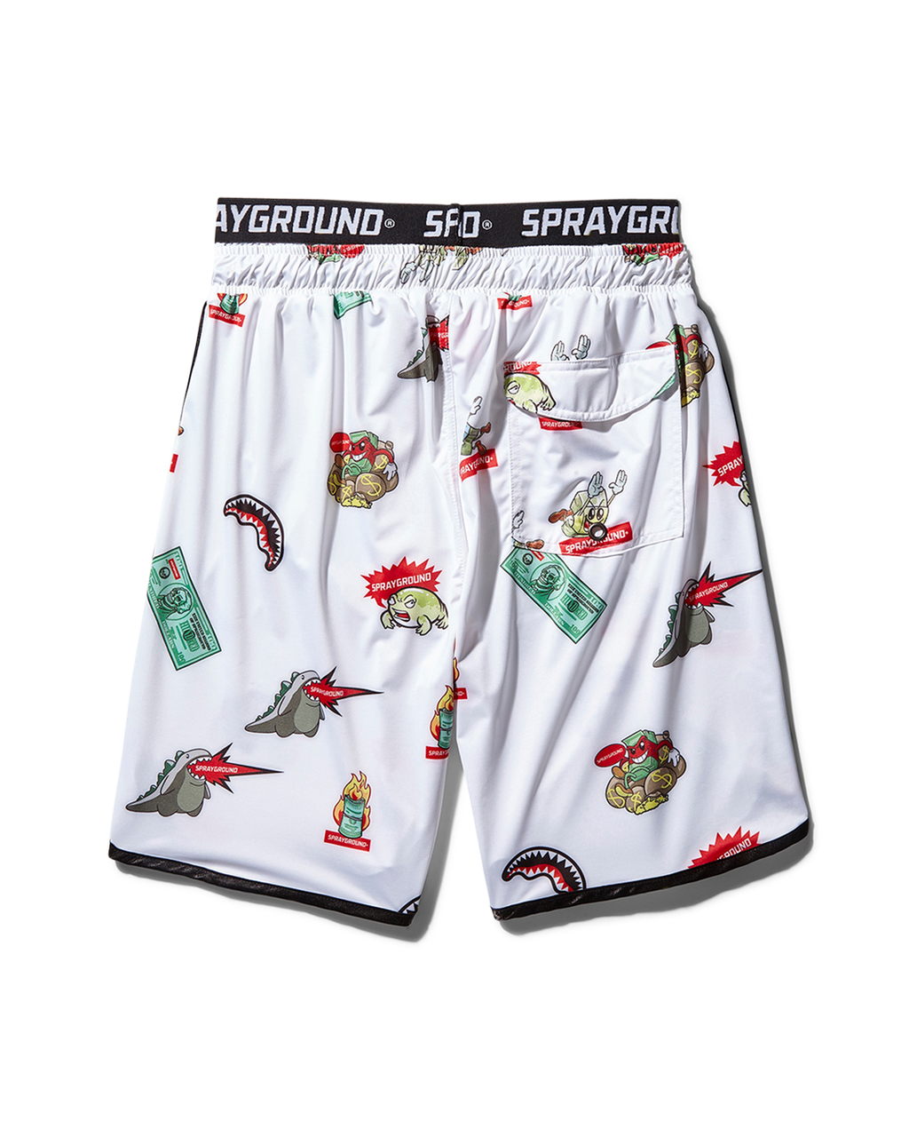 PATCH ALL-IN CORTO SWIM TRUNKS (WHITE)