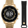 Michael Kors Gen 6 Bradshaw ? 44mm Gold-Tone Stainless Steel with Black Silicone Second Band ? MKT5138V