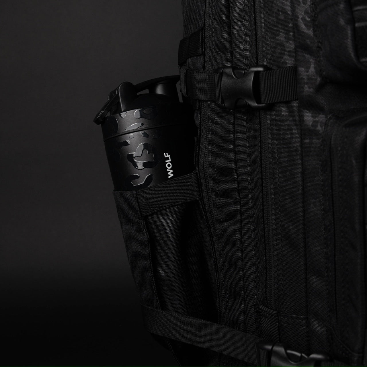 45L Backpack Black Leopard