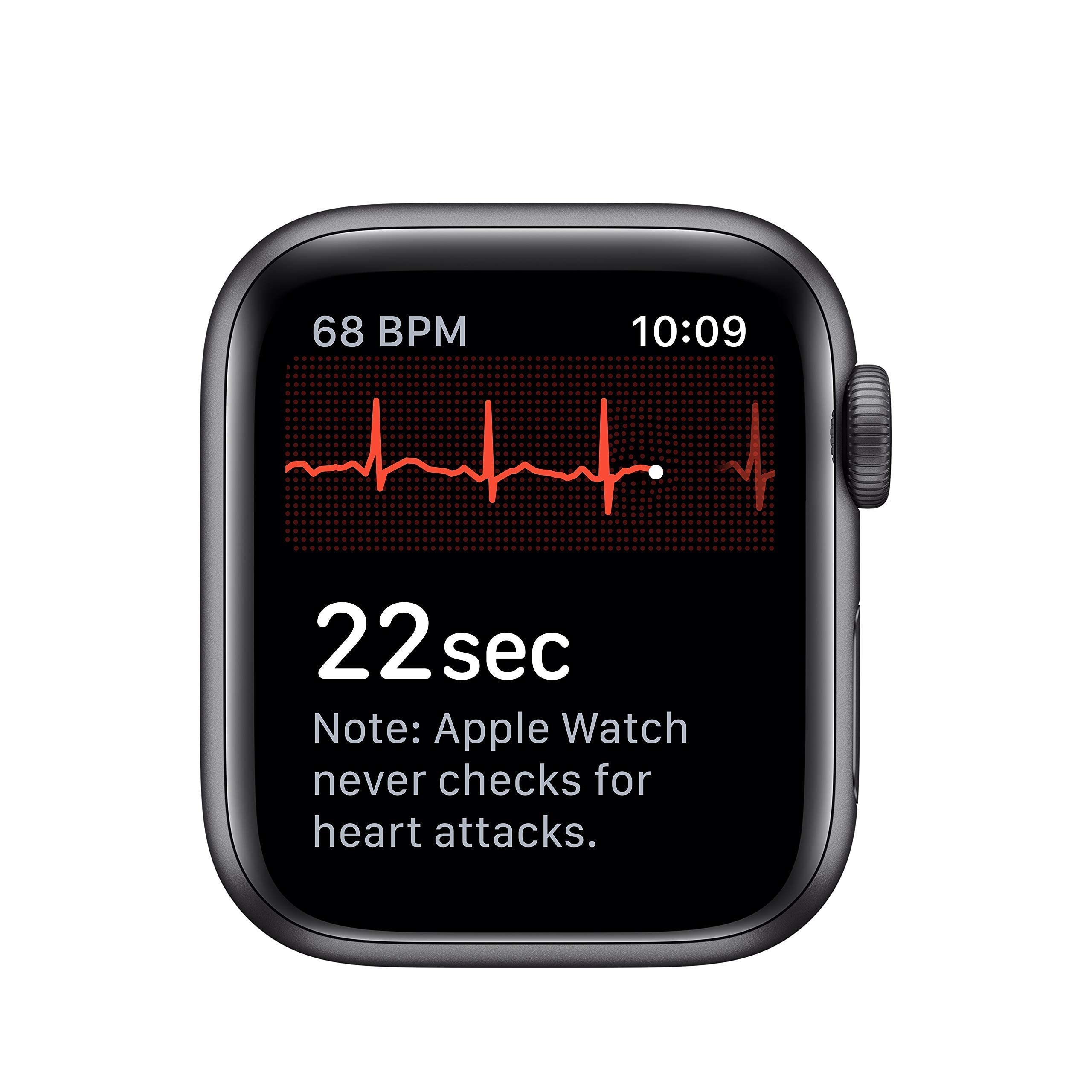 Apple Watch Series 5 44mm Space Gray Aluminum Black Band GPS - MWVF2LL/A
